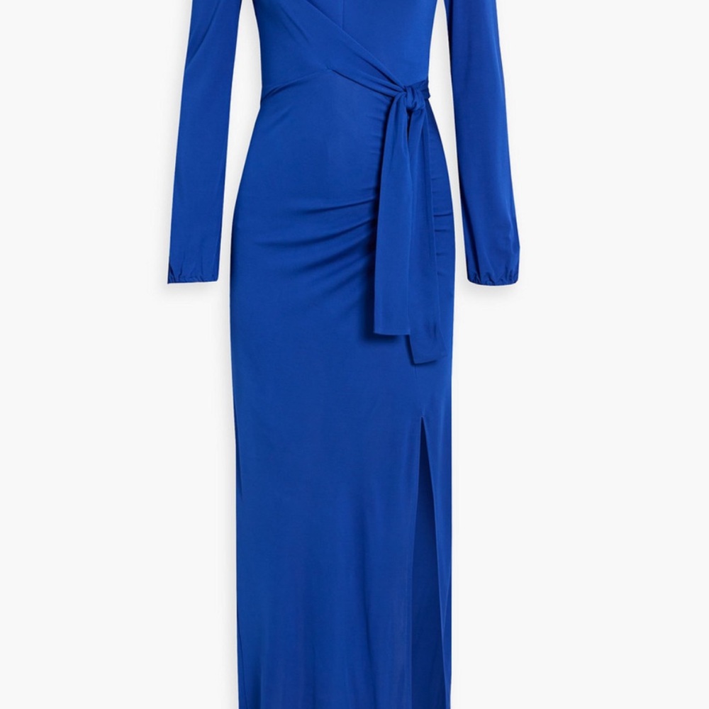 Diane Von Furstenberg Cobalt Blue Long Sleeve Dress